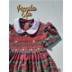 SCOTTISH smocked dress girl