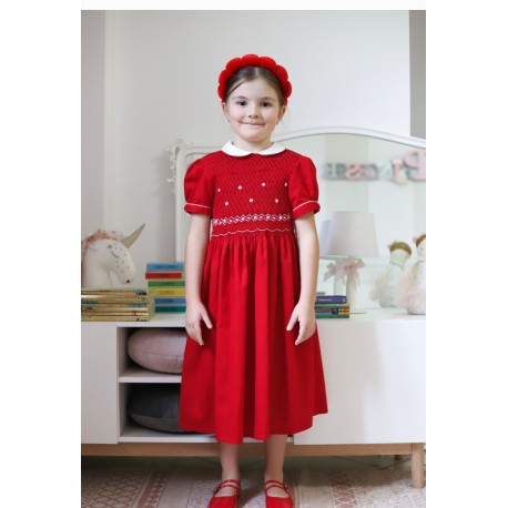 smocked dress girl VELVET