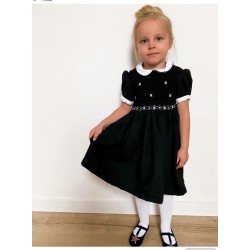 smocked dress girl stripes