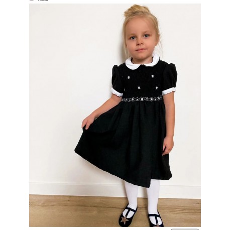 smocked dress girl stripes