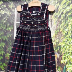 SCOTTISH smocked dress girl