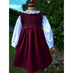 smocked dress girl VELVET