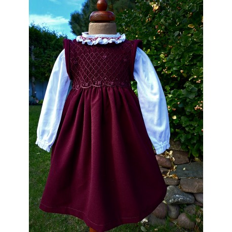 smocked dress girl VELVET