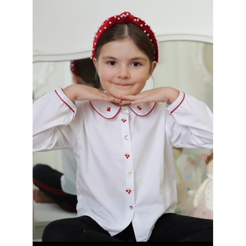 Smocked-Sleeve Bow Top